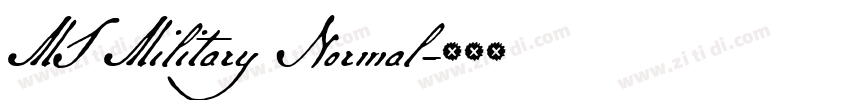 MS Military Normal字体转换